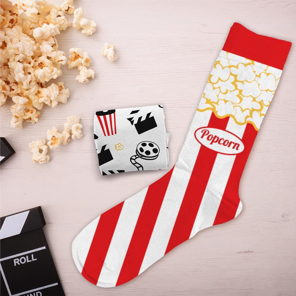 Chaussette duo cine popcorn