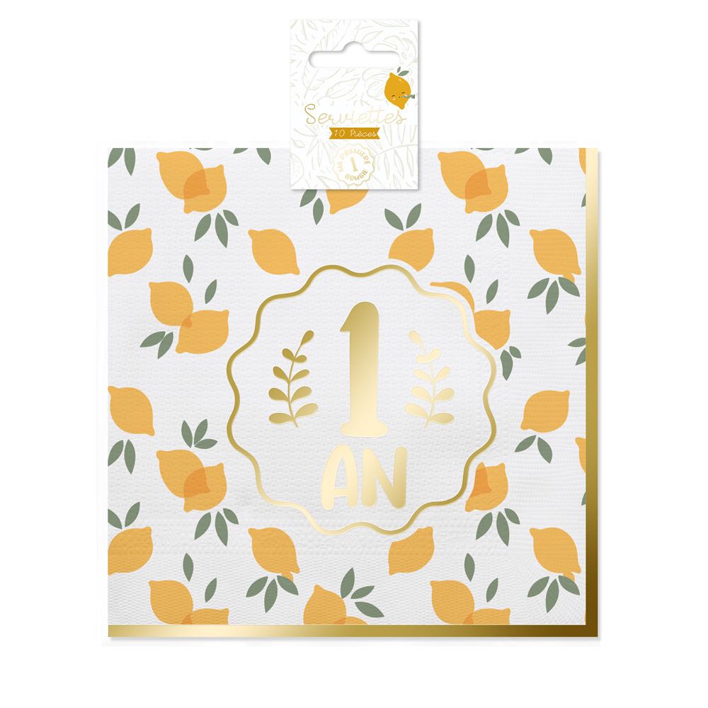 Serviettes 1an 1er anniversaire