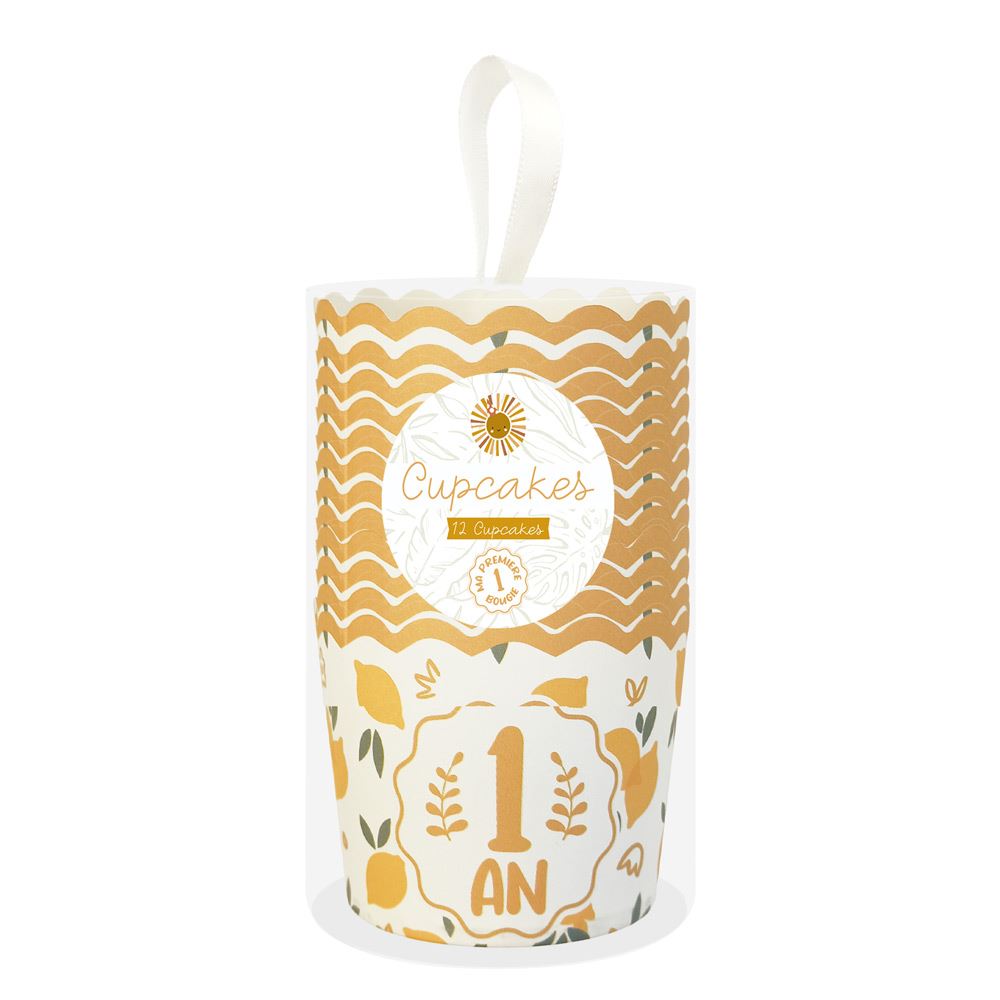 Pack 12 caissettes cupcake 1er anniversaire