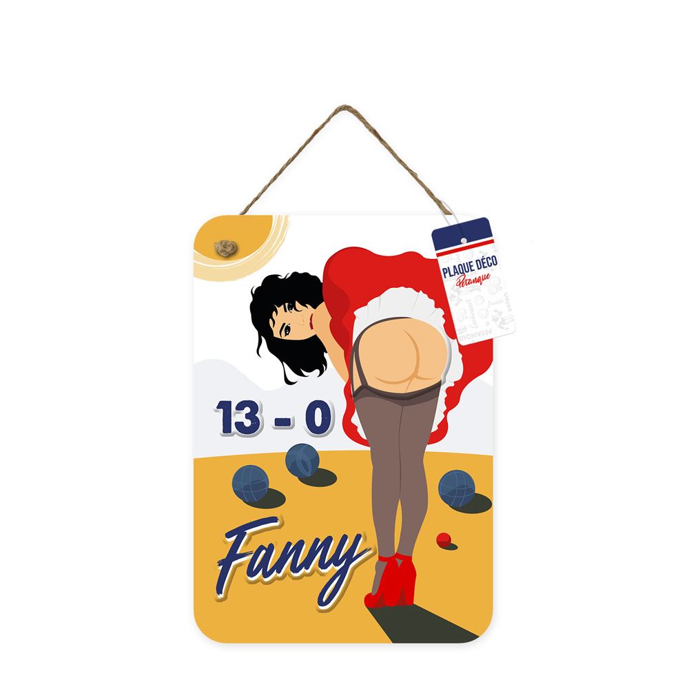 Plaque "fanny" petanque club
