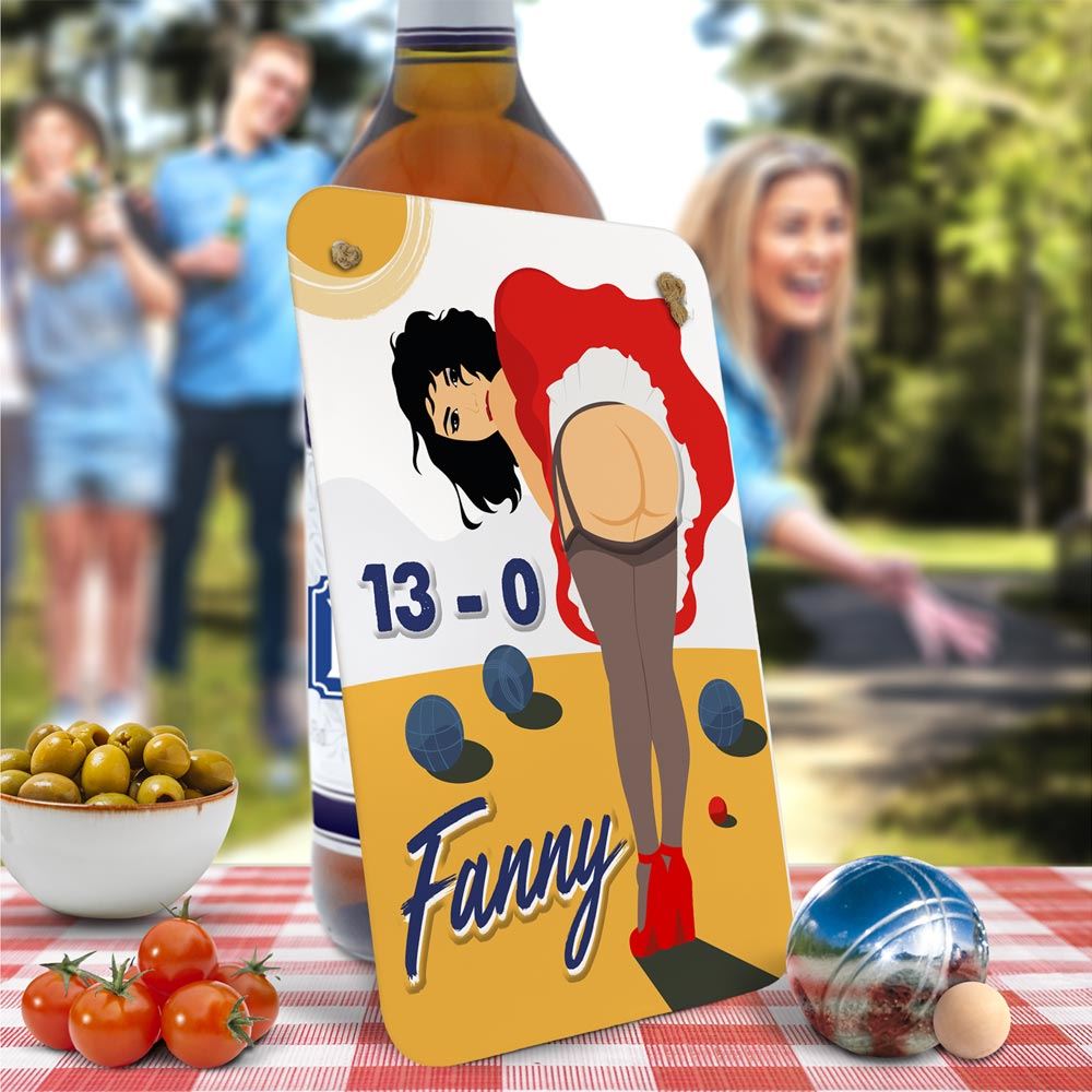 Plaque "fanny" petanque club