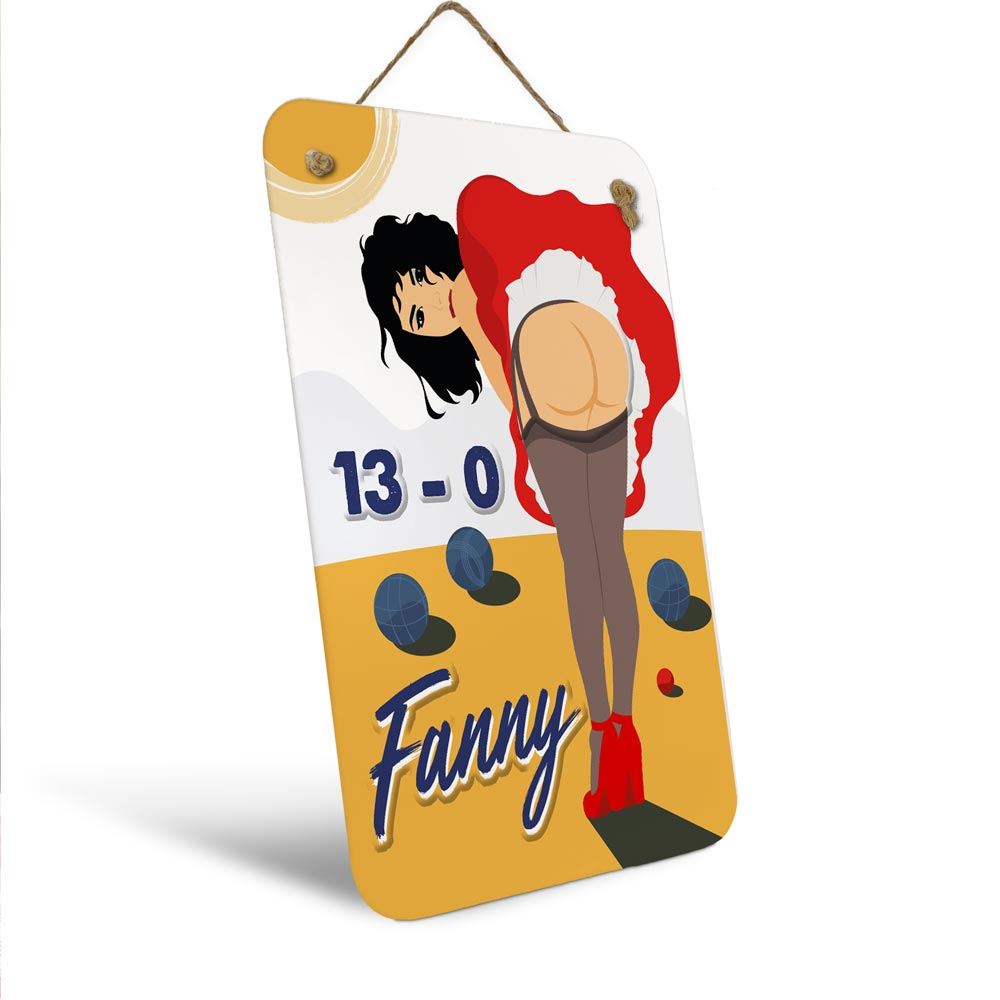 Plaque "fanny" petanque club