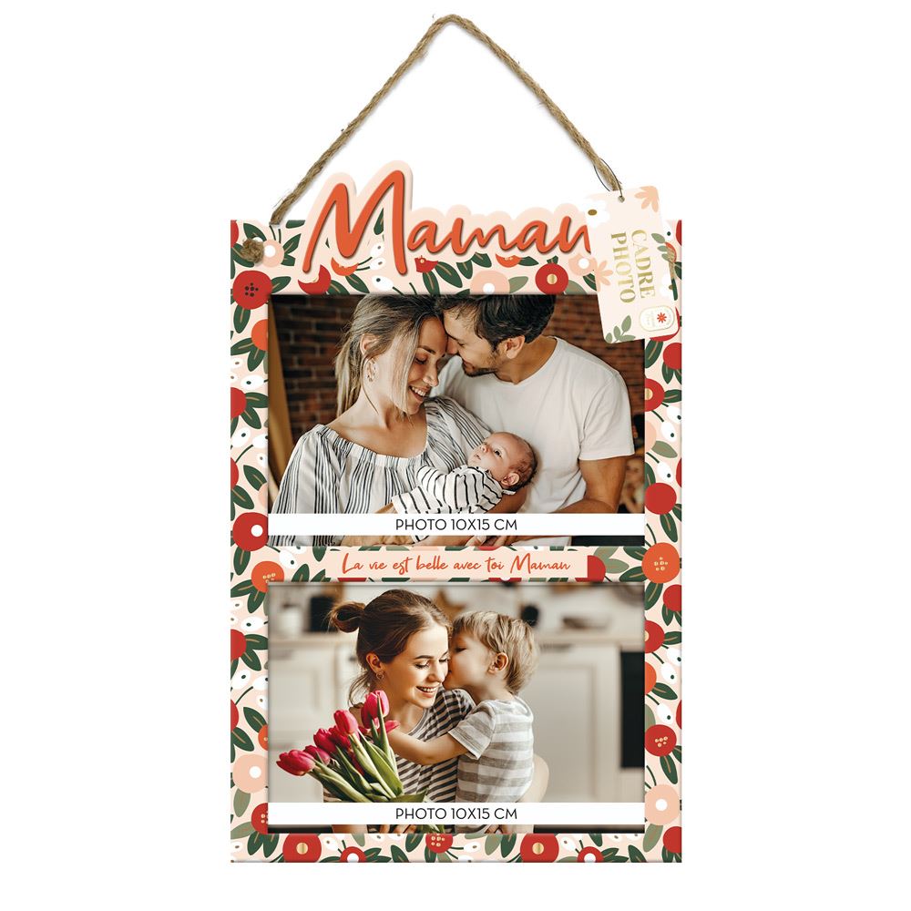 Plaque cadre photo maman