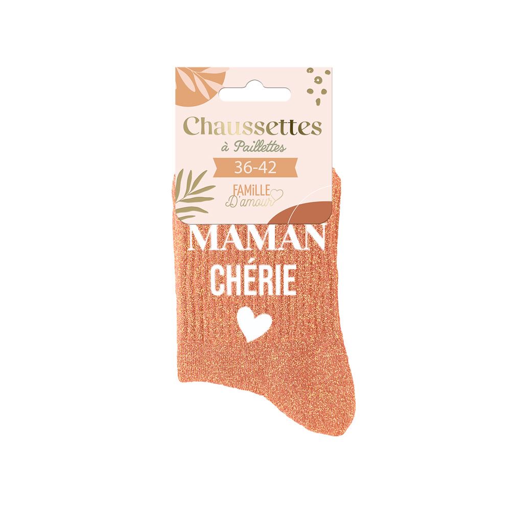 Chaussettes paillettes maman