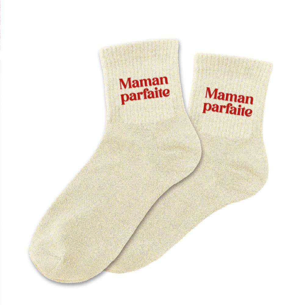 Chaussettes paillettes maman parfaite
