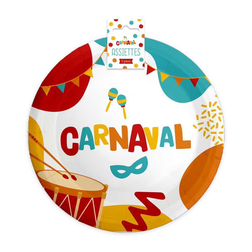 Assiettes 6pcs carnaval