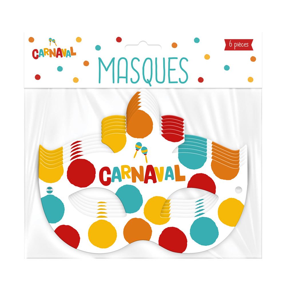 Masques 6pcs carnaval
