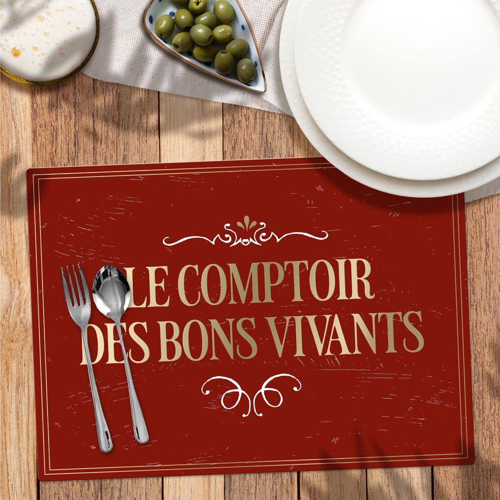 Set table dore bons vivants