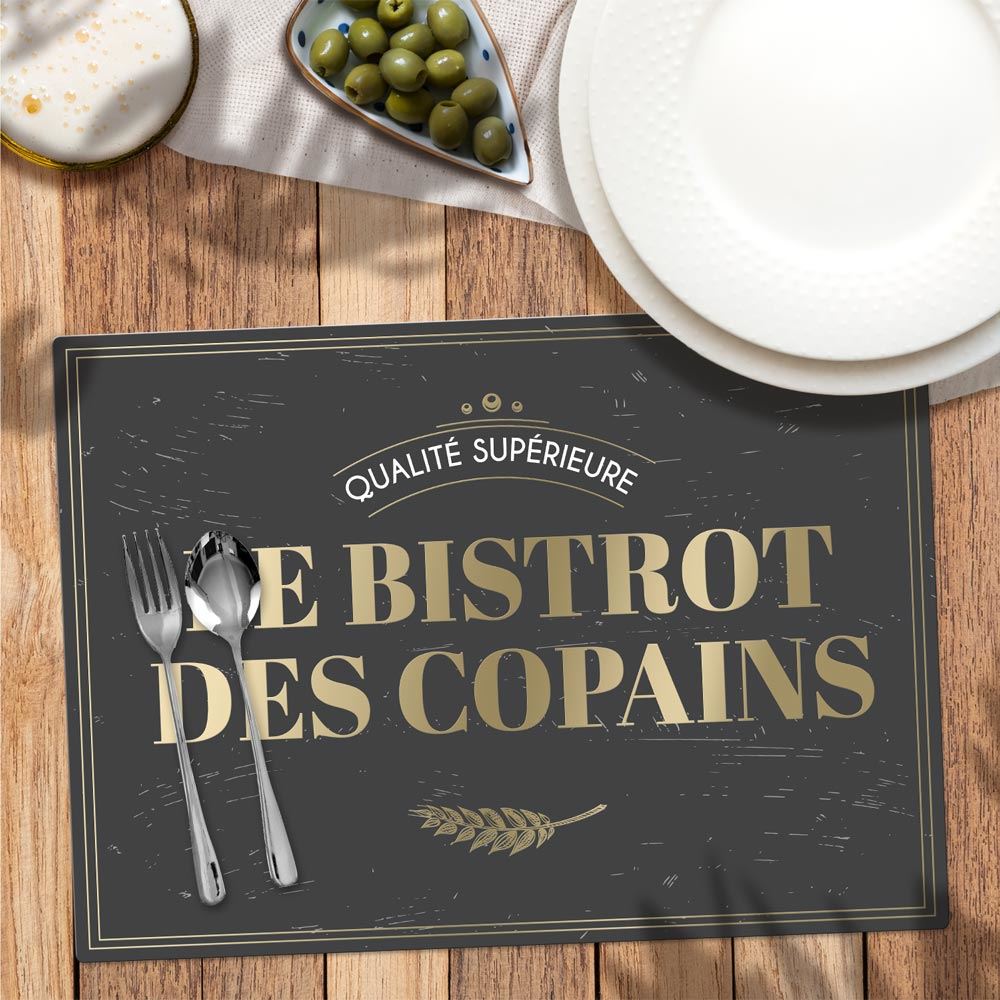 Set table dore bistrot copains