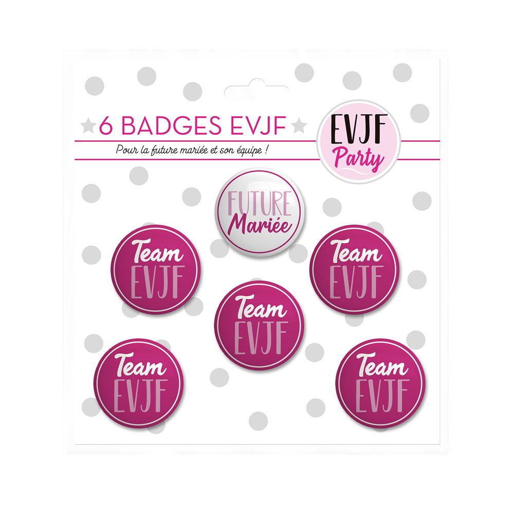Badges 6pcs evjf party