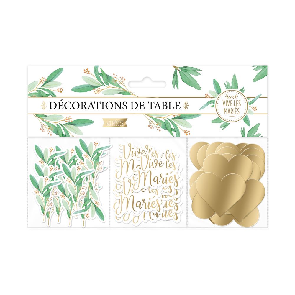 Deco de table 60pcs mariage