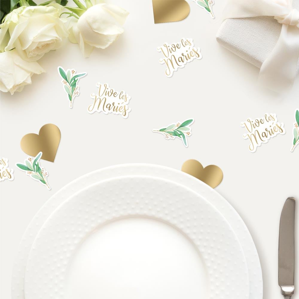 Deco de table 60pcs mariage