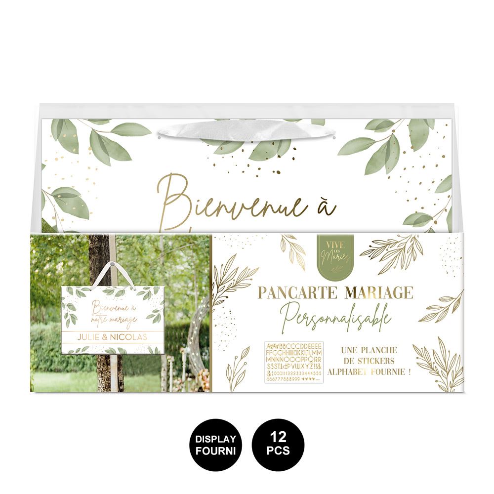 Pancarte bienvenue mariage