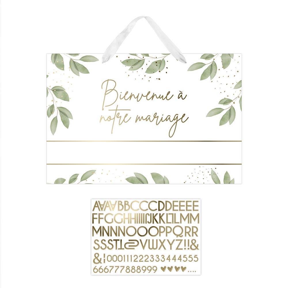 Pancarte bienvenue mariage