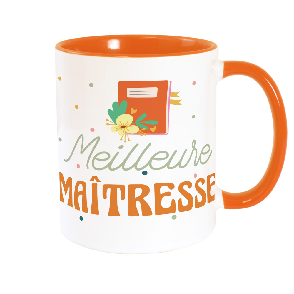 Mug orange meilleure maitresse
