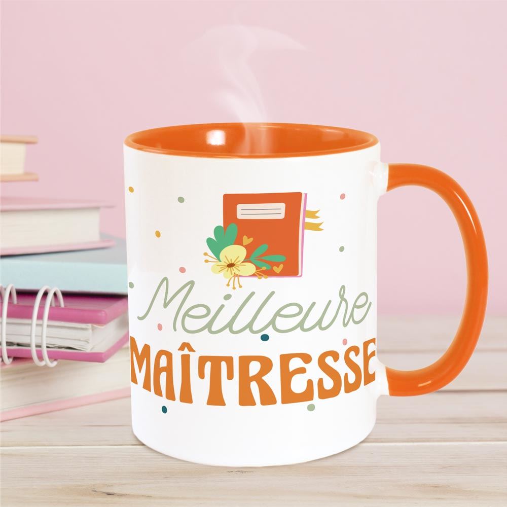 Mug orange meilleure maitresse