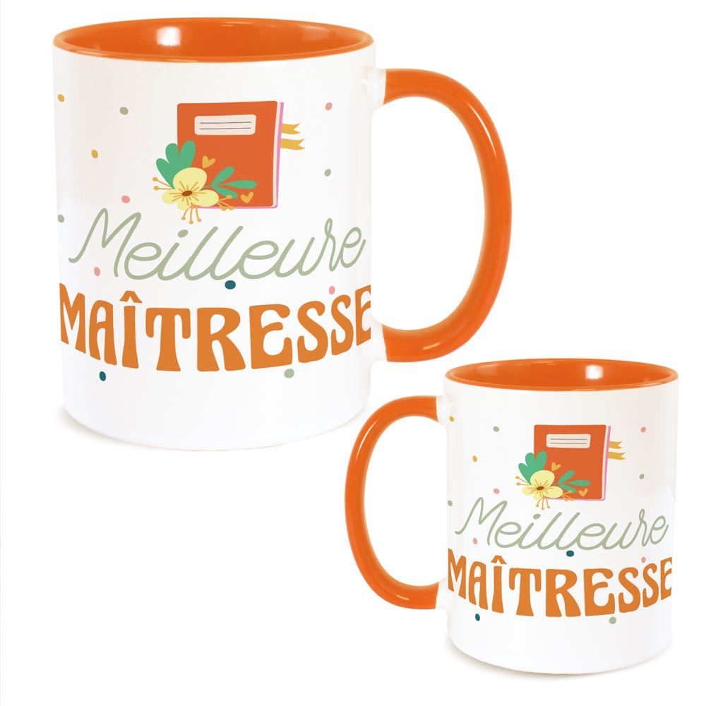 Mug orange meilleure maitresse