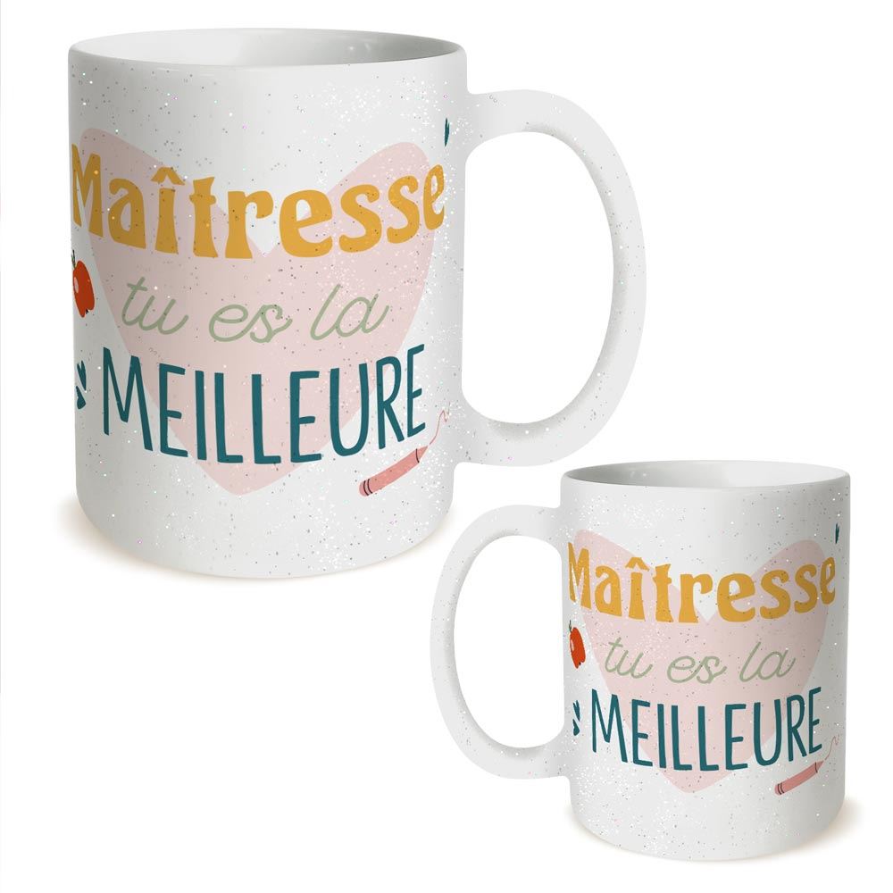 Mug a paillettes meilleure maitresse 
