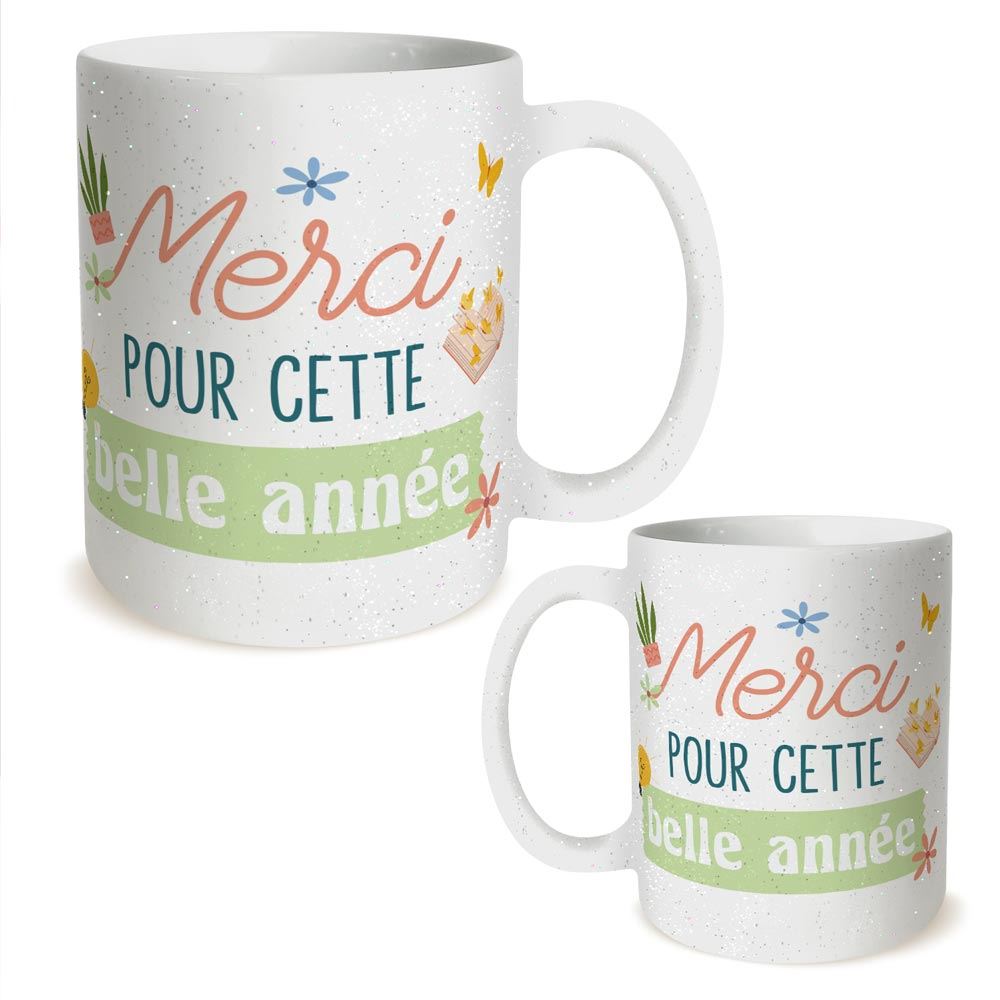 Mug a paillettes merci pour cette belle annee
