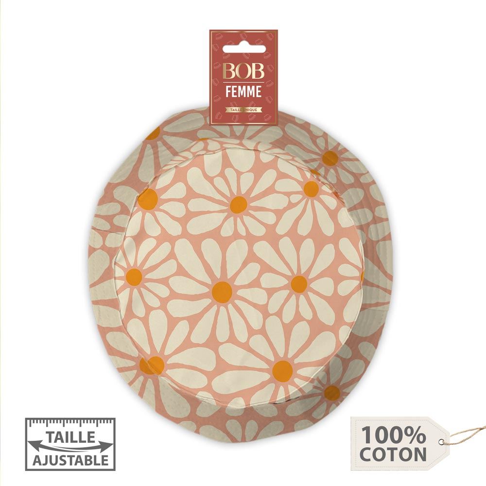 Bob imprime fleurs femme