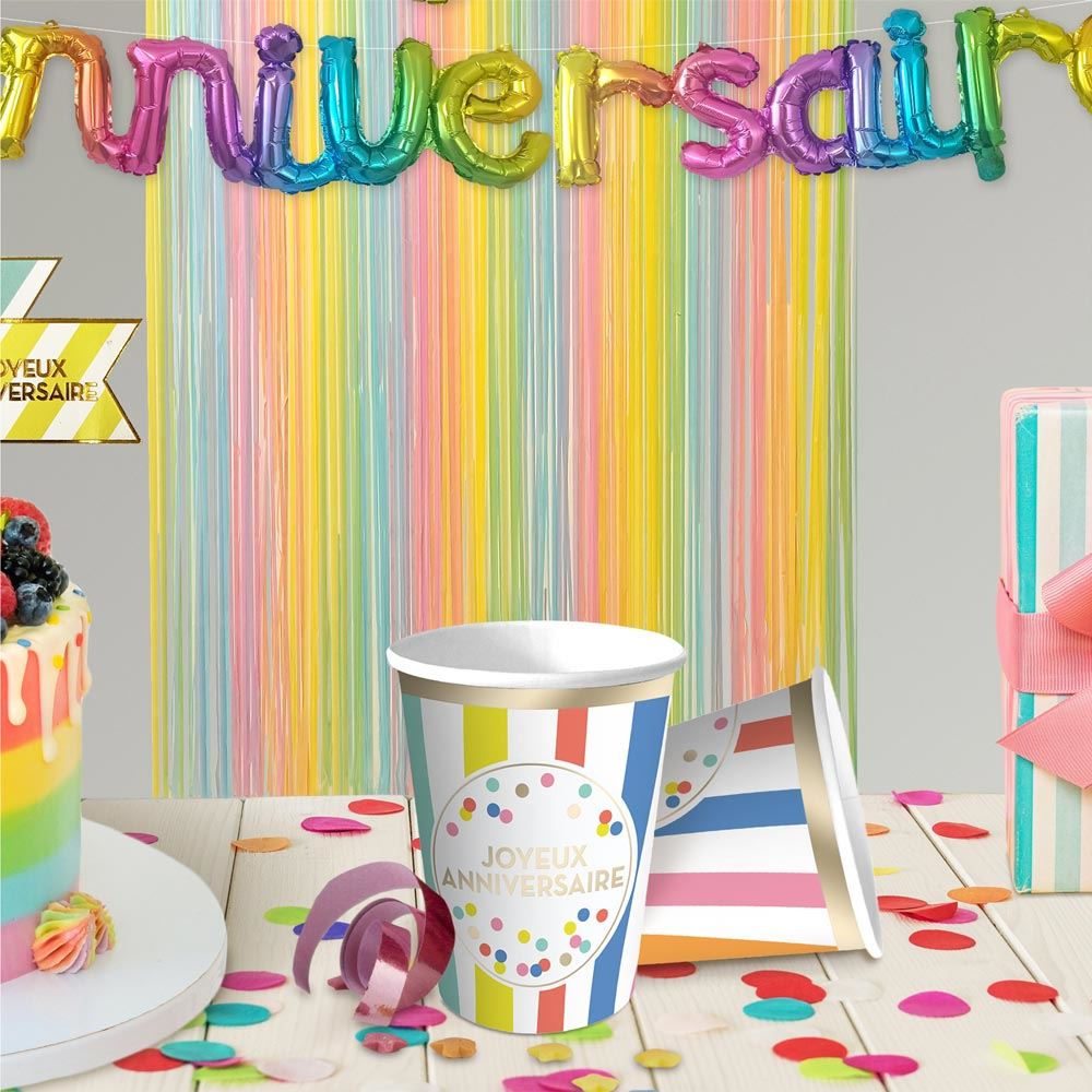 Pack 6 gobelets festi party