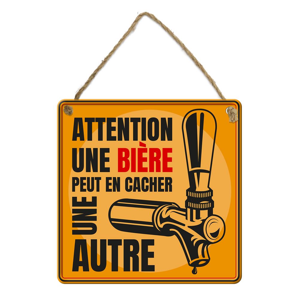Plaque metal biere