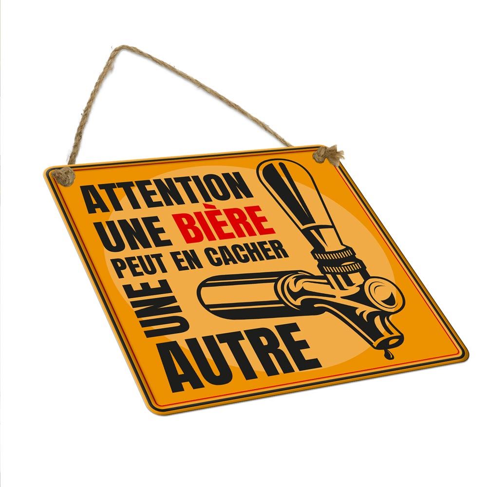 Plaque metal biere