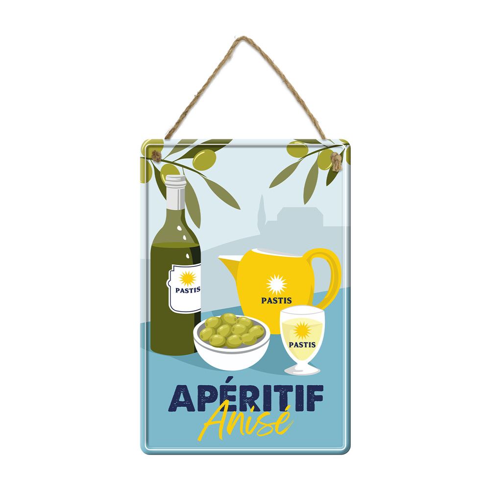 Plaque metal aperitif anise