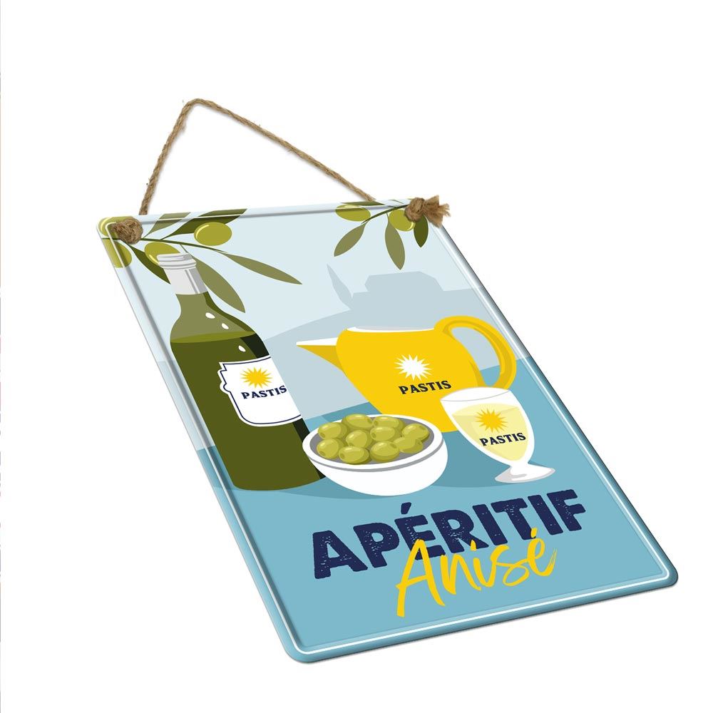 Plaque metal aperitif anise