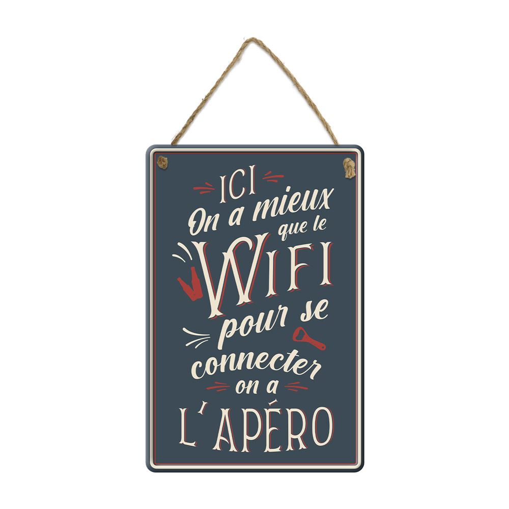 Plaque metal le wifi