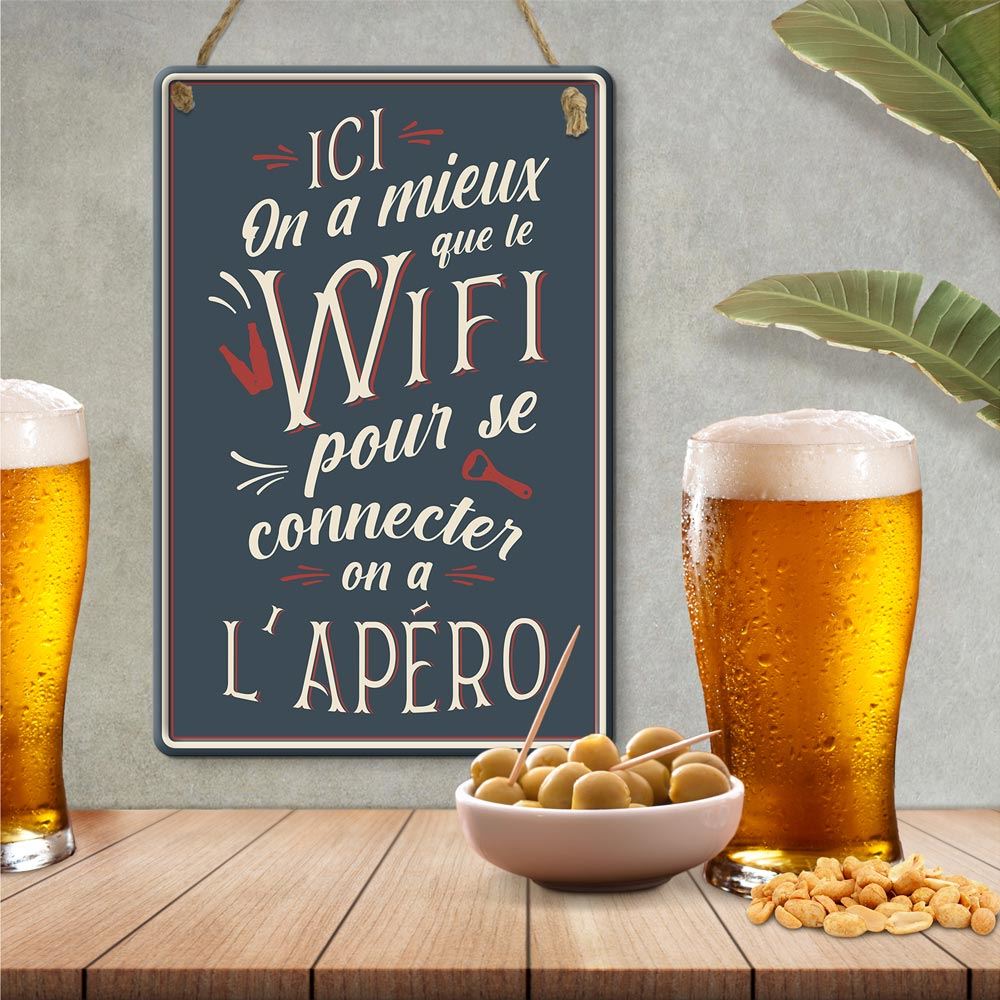 Plaque metal le wifi