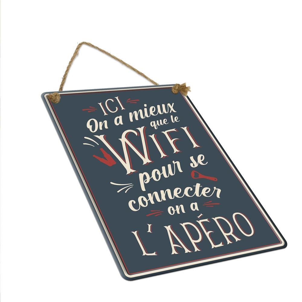 Plaque metal le wifi