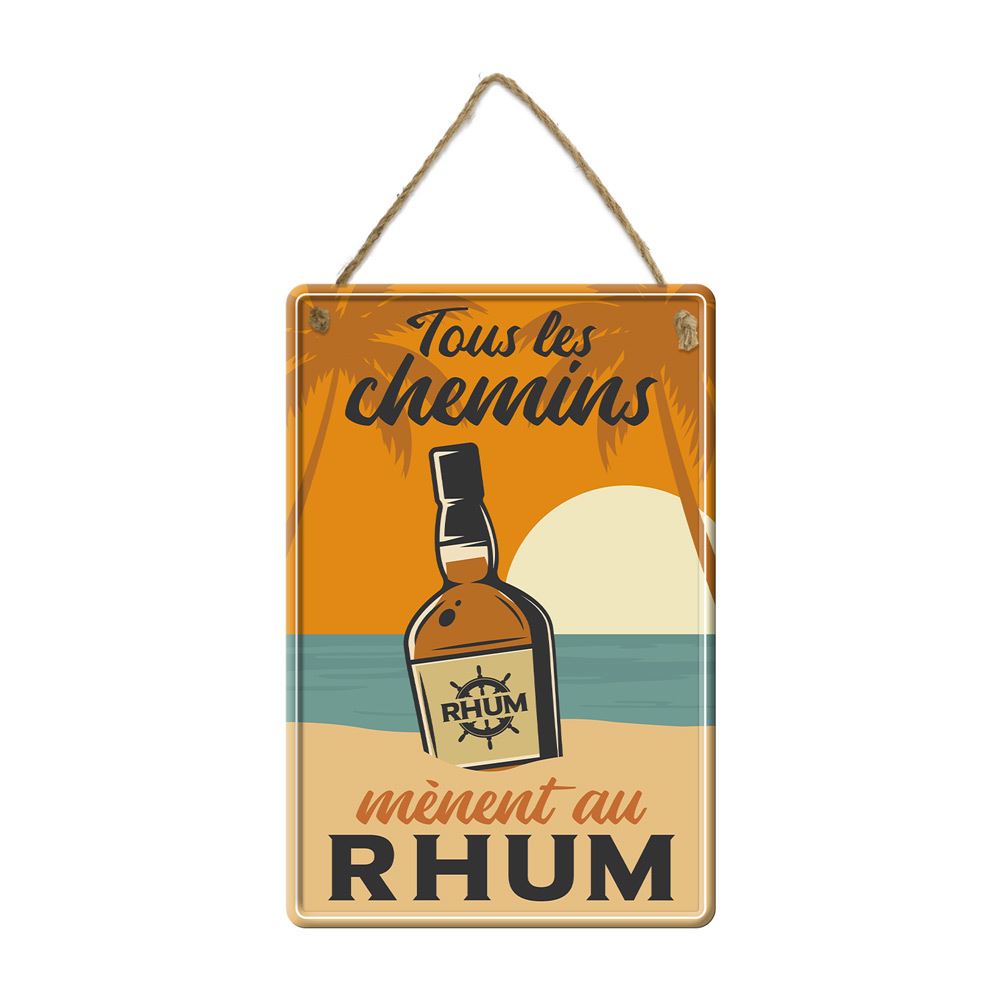 Plaque metal tous les chemins