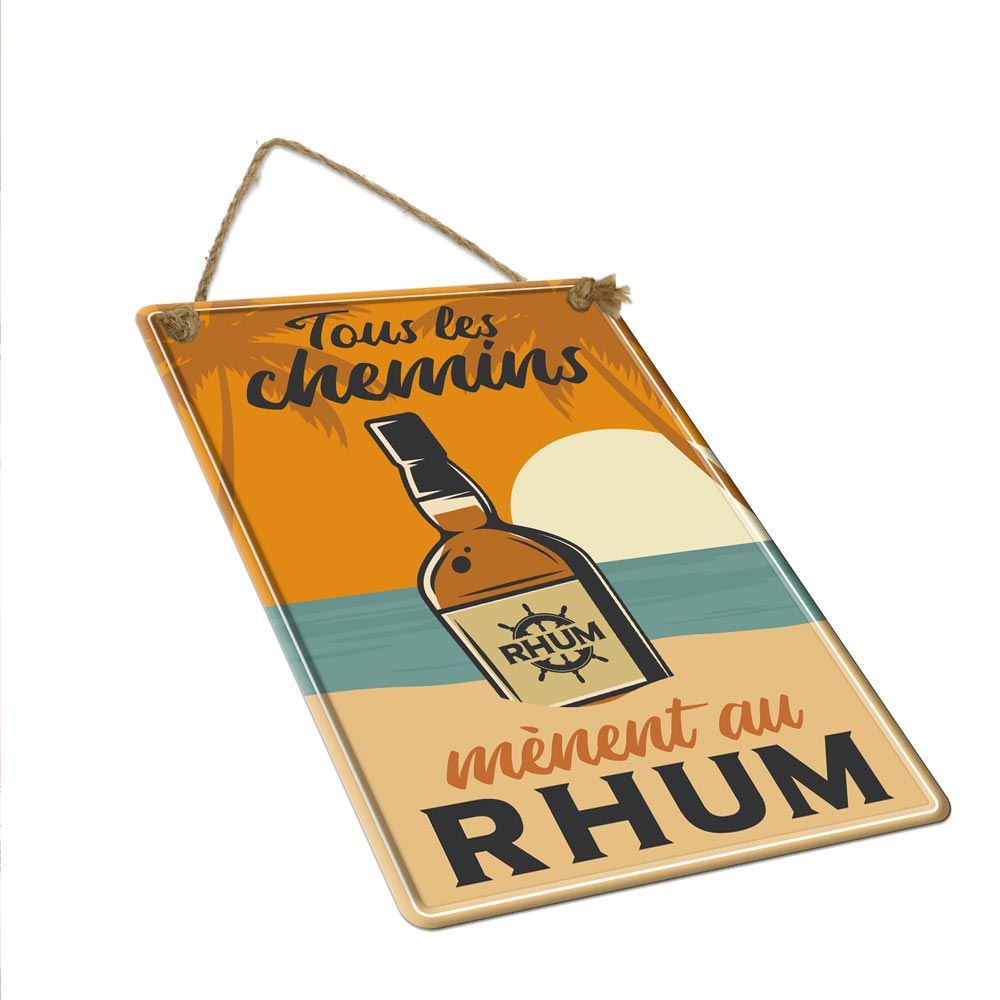 Plaque metal tous les chemins