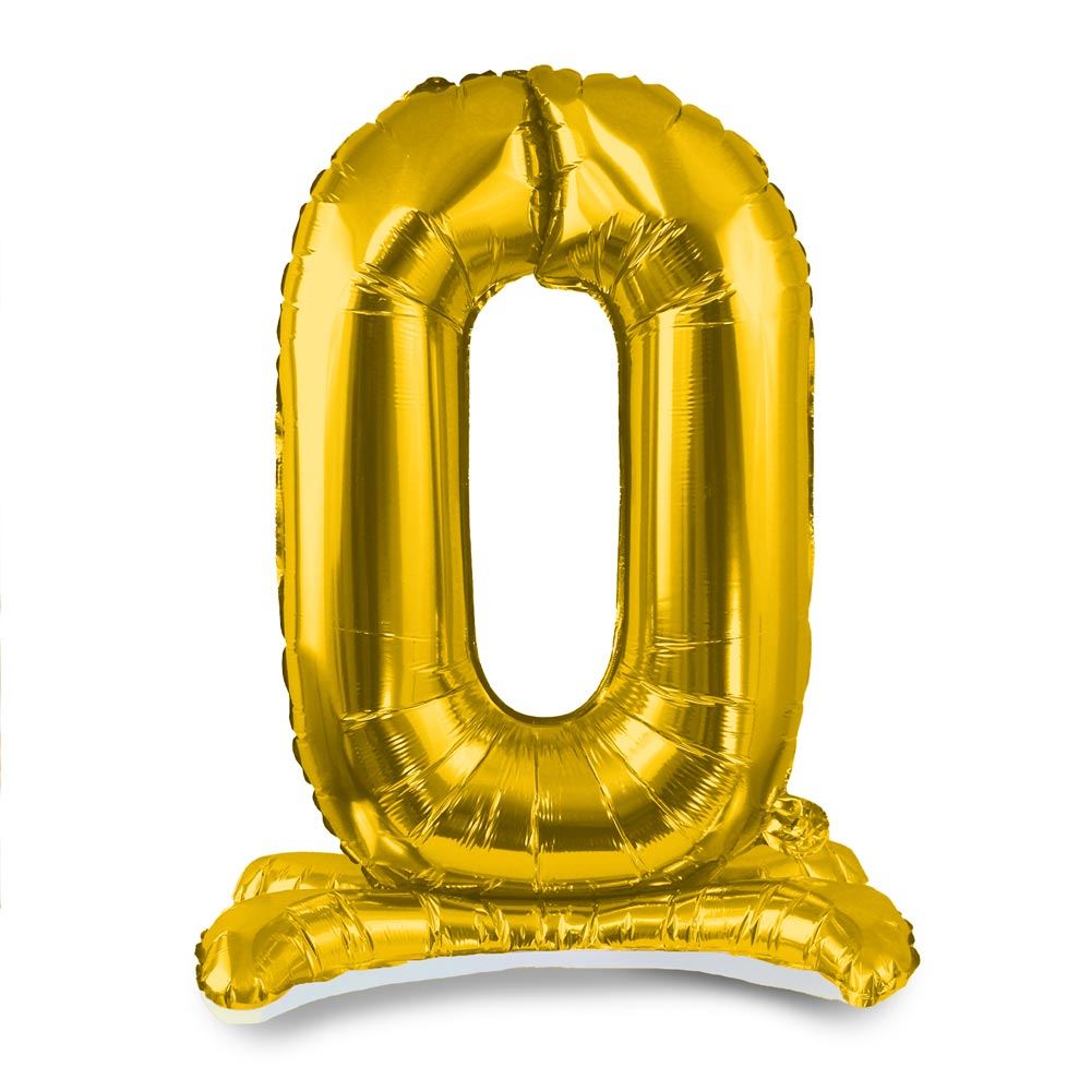 Ballon totem chiffre dore 0