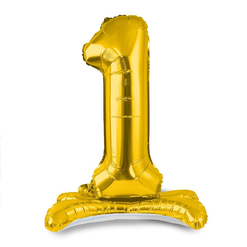Ballon totem chiffre dore 1