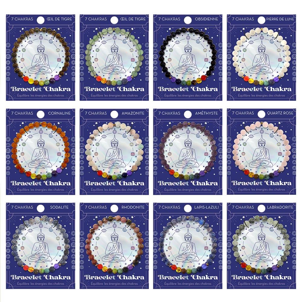 Display bracelets chakras12mods / 72pcs