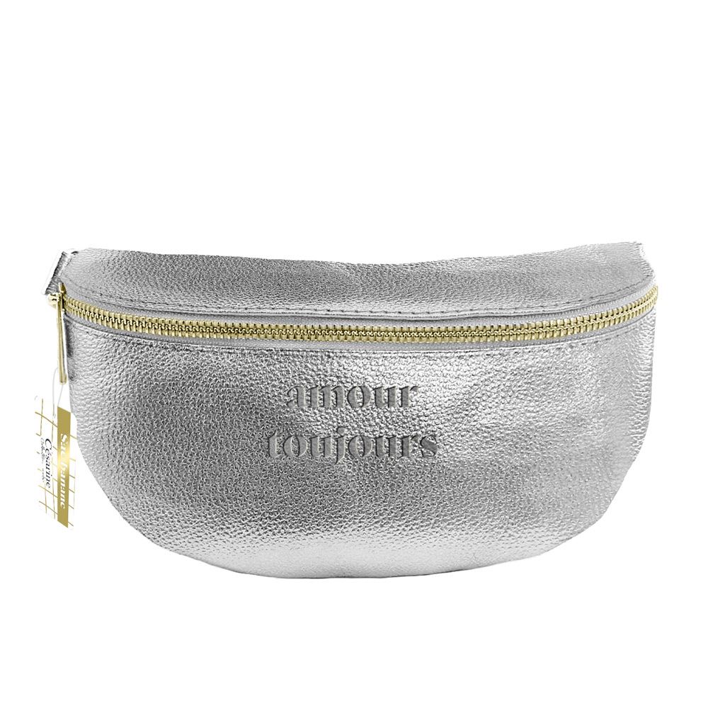Sac banane metal argent