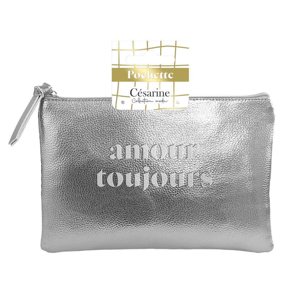 Sac pochette metal argent