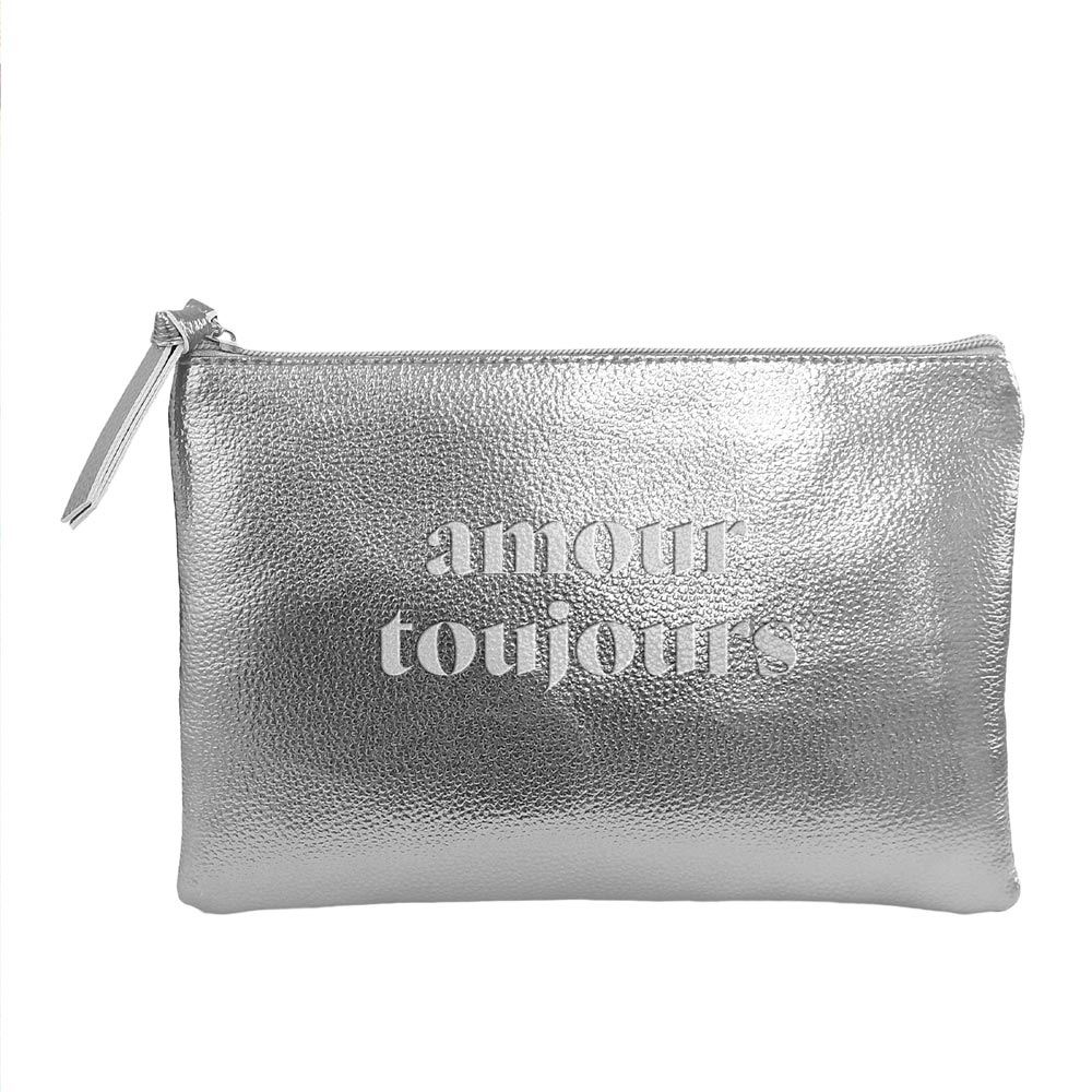 Sac pochette metal argent