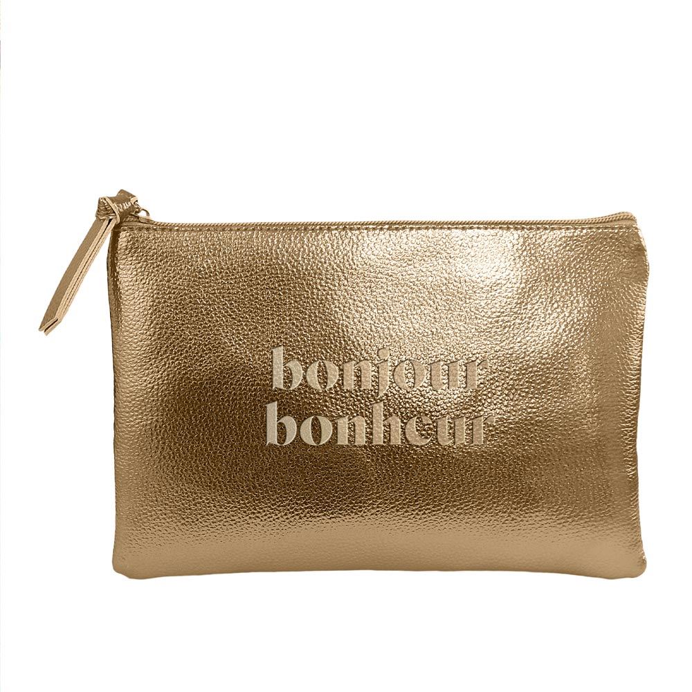 Sac pochette metal bronze