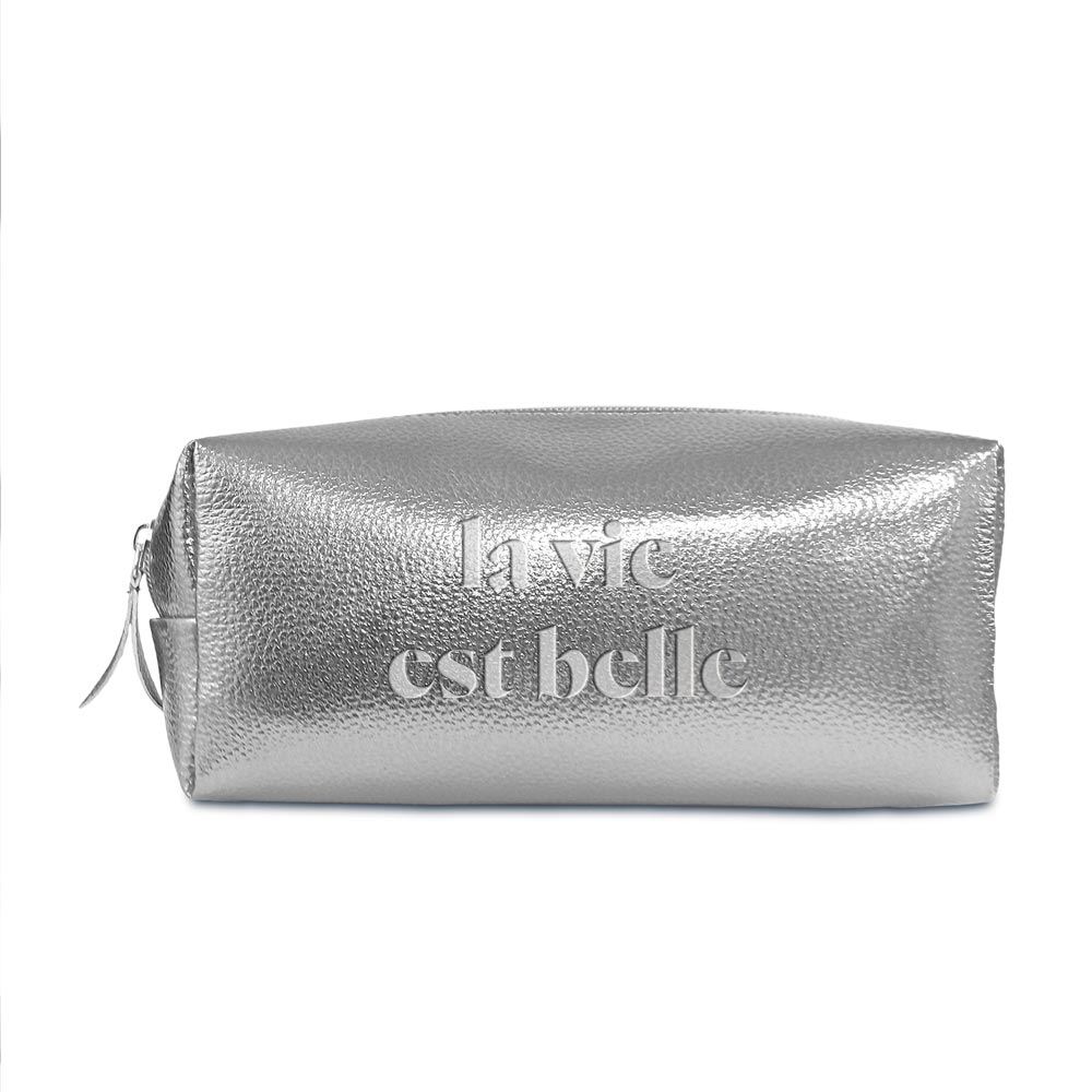 Trousse de toilette metal argent