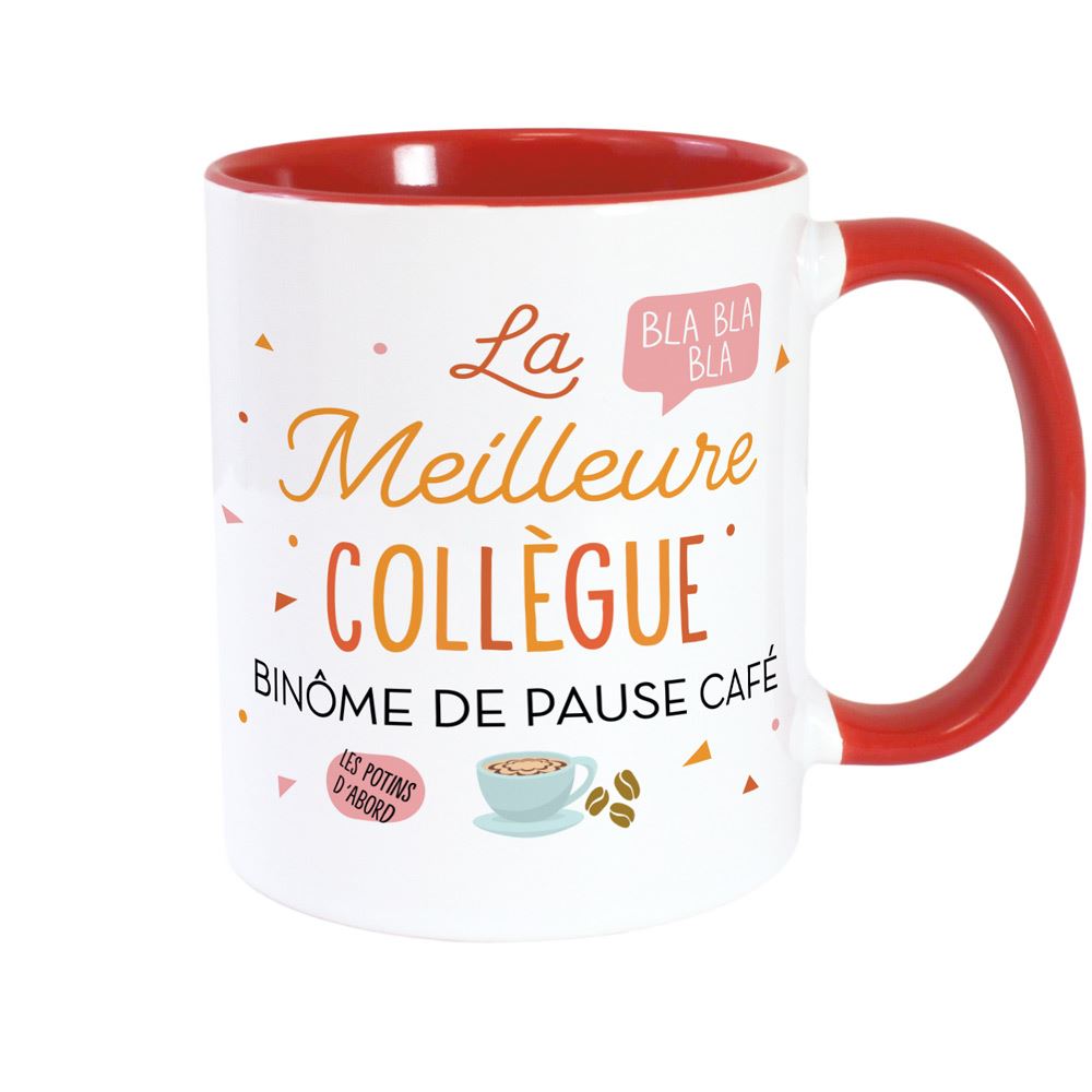 Mug rouge meilleure collegue