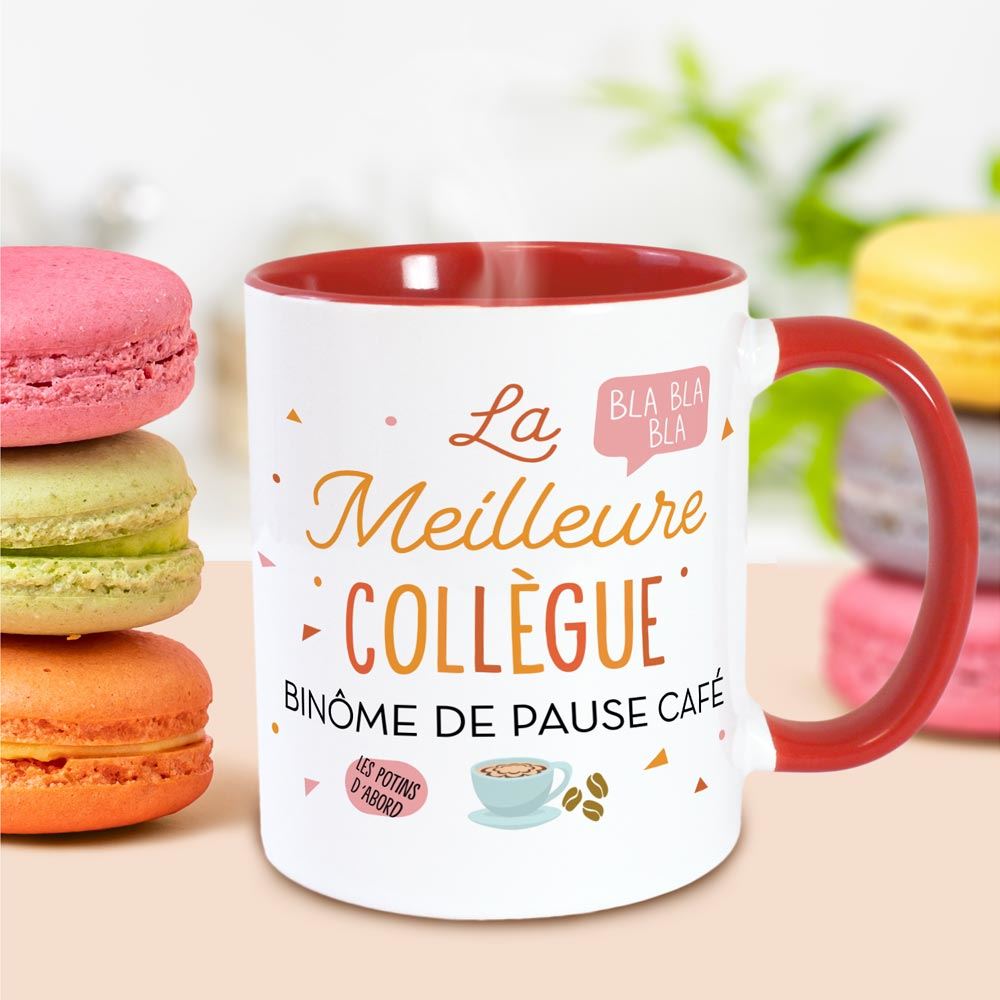 Mug rouge meilleure collegue