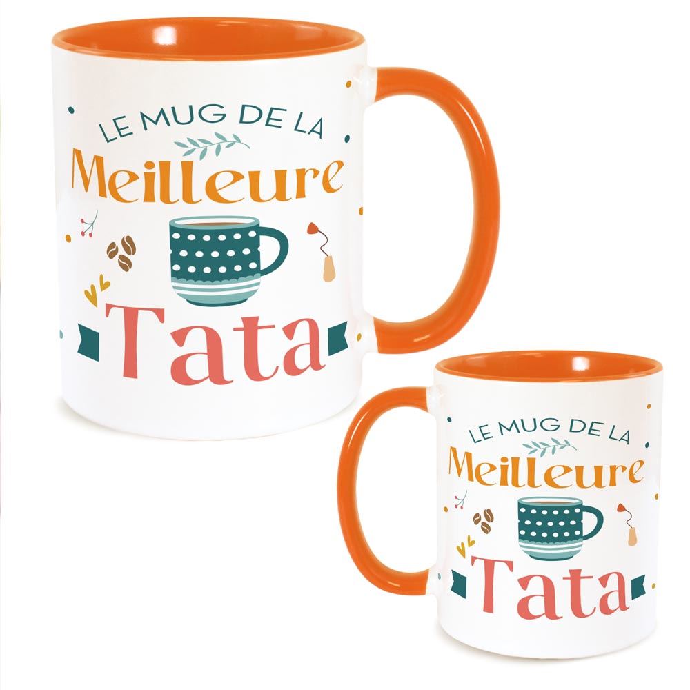 Mug orange meilleure tata