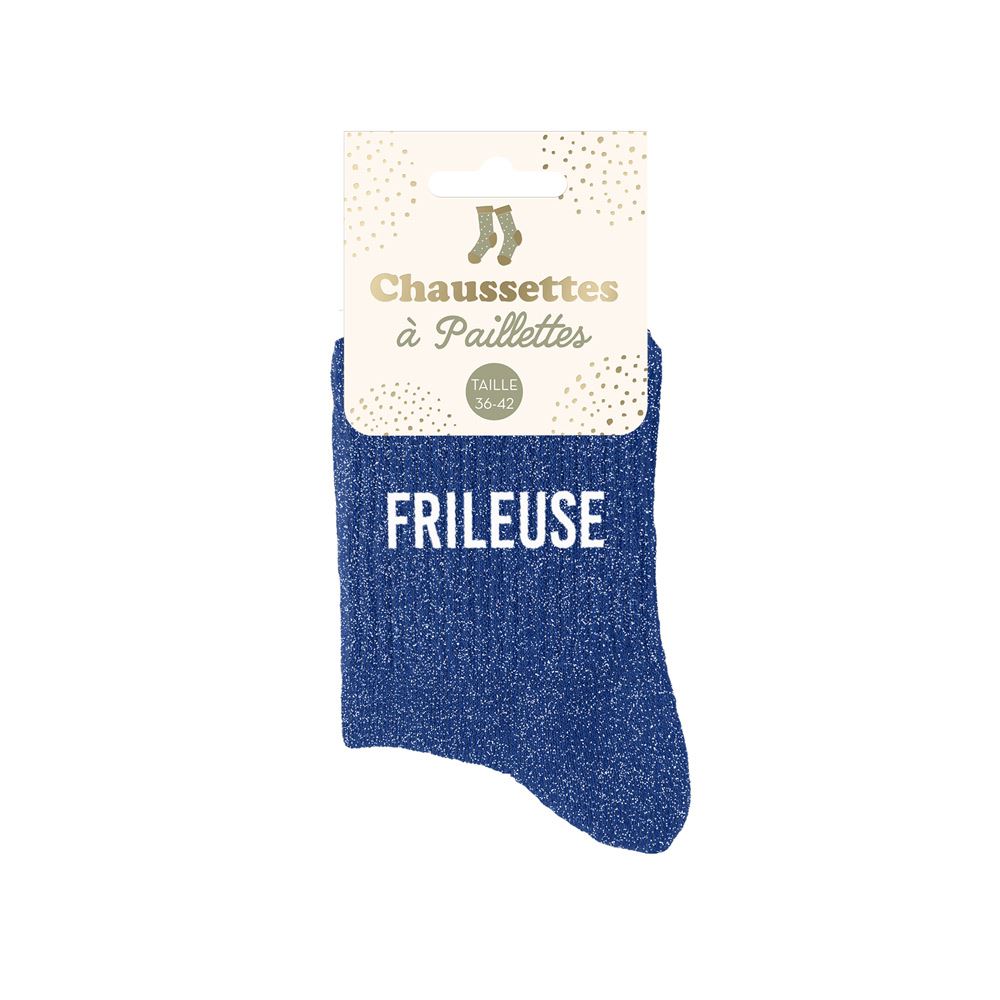 Chaussettes paillettes frileuse