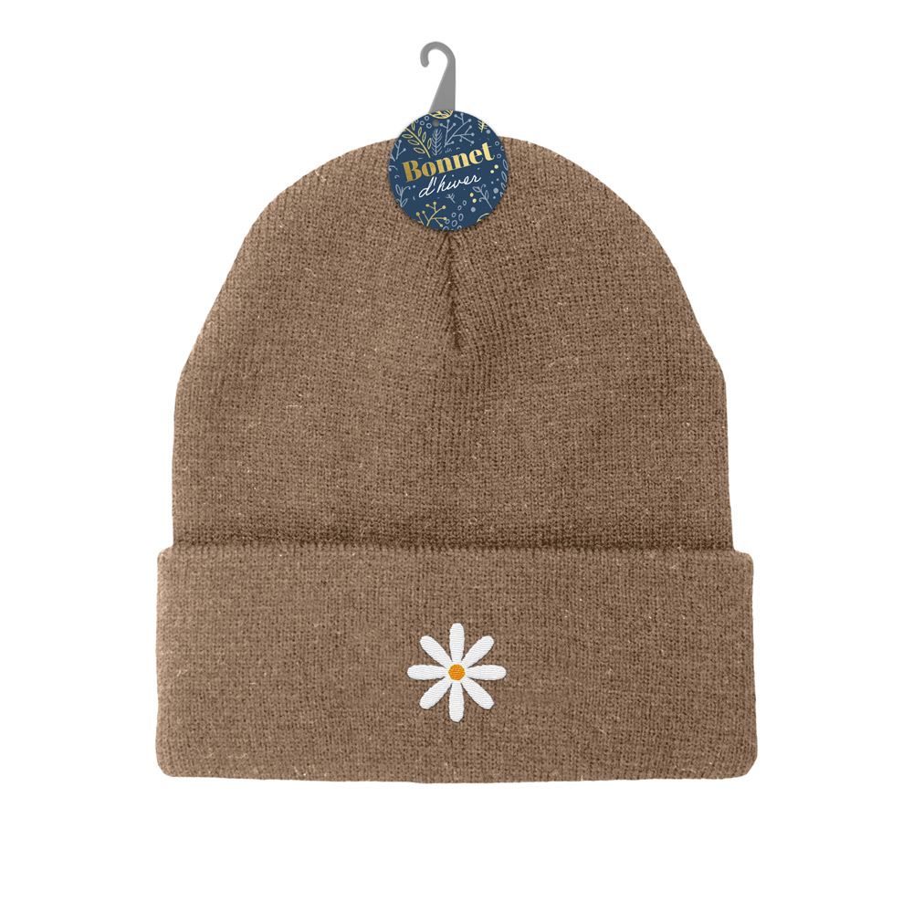 Bonnet brode picto marguerite