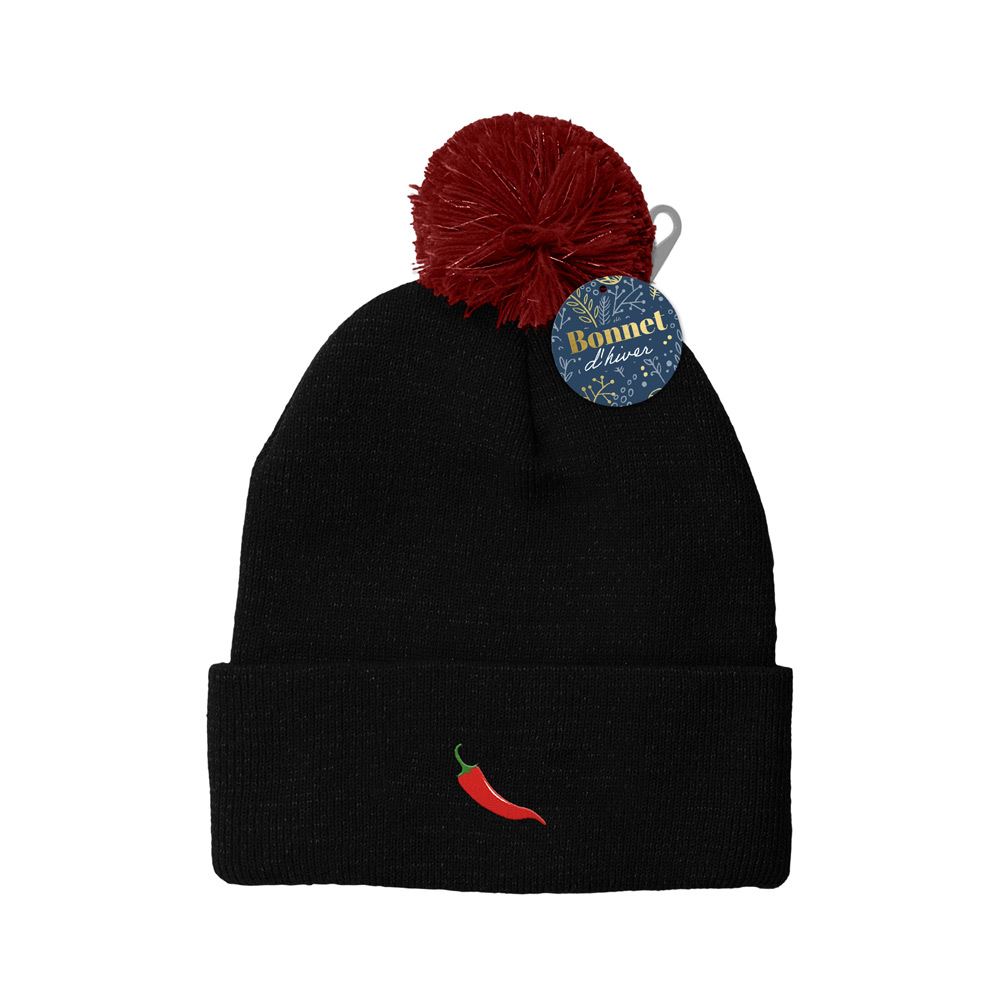 Bonnet brode picto piment