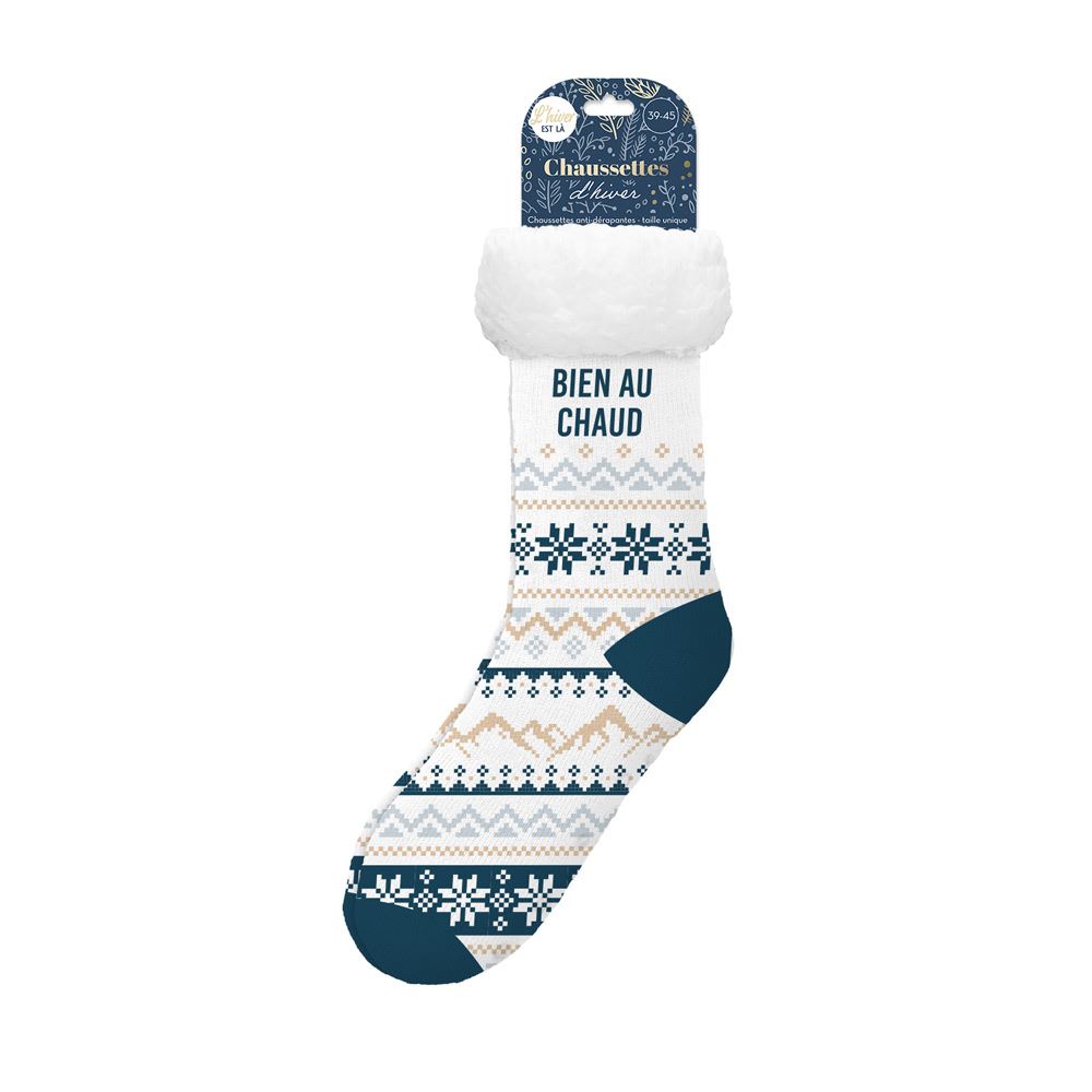 Chaussettes moumoutes bien au chaud