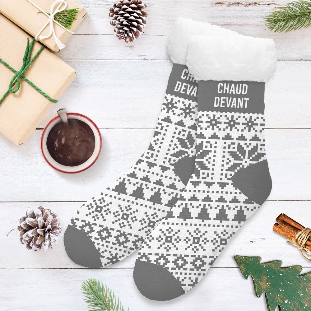Chaussettes moumoutes chaud devant